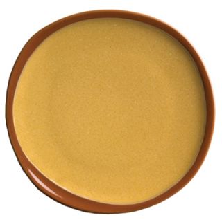 Syracuse China Organic Shaped Plate w/ Narrow Rim, Terracotta, 9x 1 in, Mustard Seed Yellow