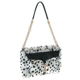 Adrienne Landau Snow Leopard Shoulder Bag
