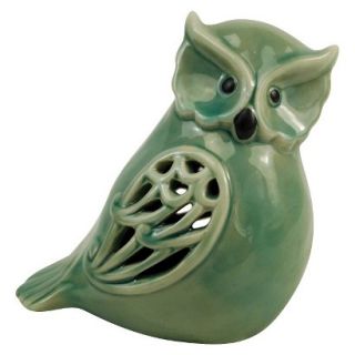 5 Ceramic Owl Figurine   Green by Drew De Rose