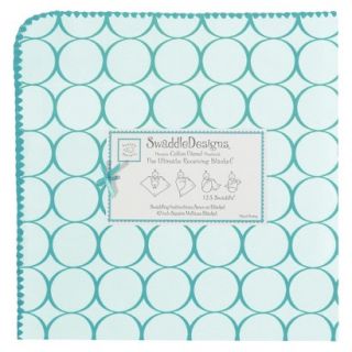 Swaddle Designs Ultimate Receiving Blanket   Turquoise Mod Circles