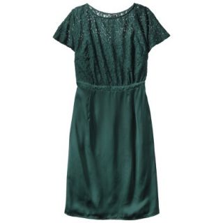 TEVOLIO Womens Plus Size Lace Bodice Dress   Seaport Green 24W