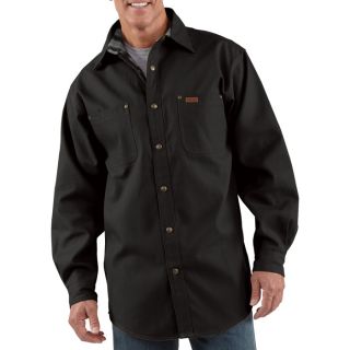 Carhartt Canvas Shirt Jacket   Black, 2XL, Model S296