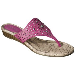 Womens Merona Elisha Perforated Studded Sandals   Pink 7