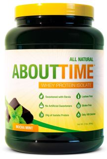 About Time   Whey Protein Isolate Mocha Mint   2 lbs.