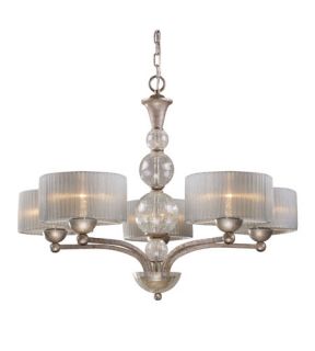 Alexis 5 Light Chandeliers in Antique Silver 20009/5