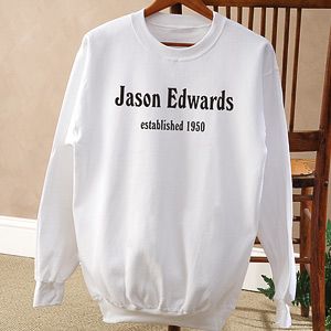 Personalized Birthday Apparel   Established Sweatshirt Design
