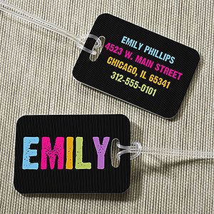 Personalized Kids Luggage Tag Set   Hands Off