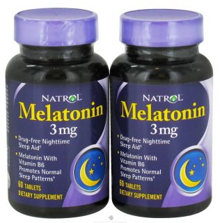 Natrol   Melatonin Twin Pack (60+60) 3 mg.   120 Tablets