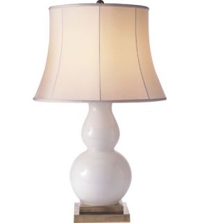 E.F. Chapman Gourd 1 Light Table Lamps in White Glass SL3801WG S
