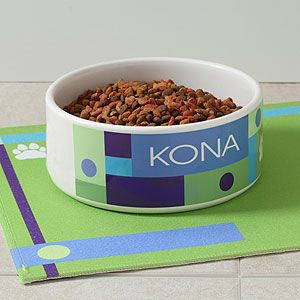 Personalized Designer Pet Bowls   Large