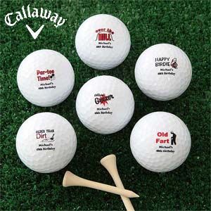 Over The Hill Personalized Birthday Golf Balls   Callaway