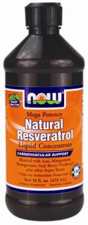 NOW Foods   Natural Resveratrol Liquid Concentrate Mega Potency   16 oz.