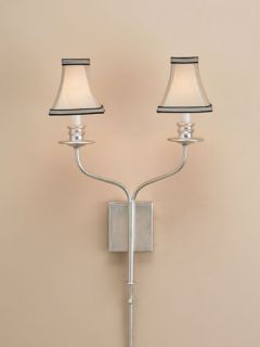 Highlight 2 Light Wall Sconces in Contemporary Silver Leaf 5106