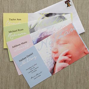 Personalized Photo Birth Announcements   Welcomed With Love