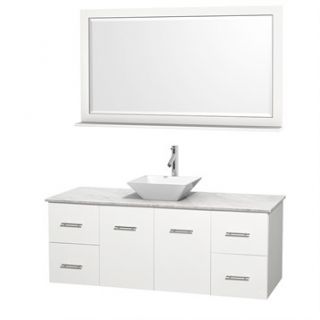 Centra 60 Single Bathroom Vanity Set for Vessel Sink by Wyndham Collection   Wh