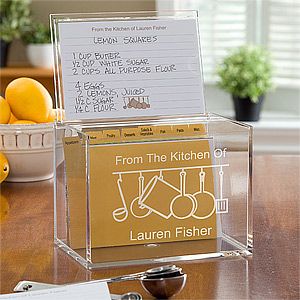 Personalized Recipe Box   Acrylic   From the Kitchen Of