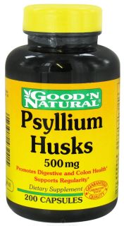 Good N Natural   Psyllium Husks 500 mg.   200 Capsules