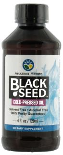 Amazing Herbs   Black Seed Cold Pressed Oil   4 oz.