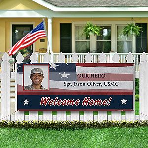 Personalized Military Proud Photo Banner