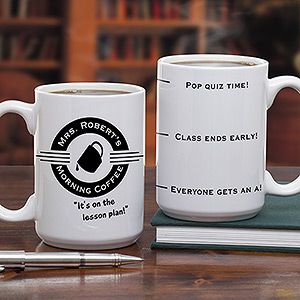 Personalized Teacher Coffee Mugs   Teachers Helper   Large