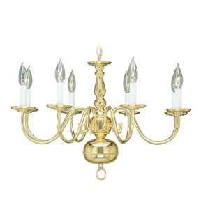 Williamsburg 8 Light Chandeliers in Polished Brass 5008 02