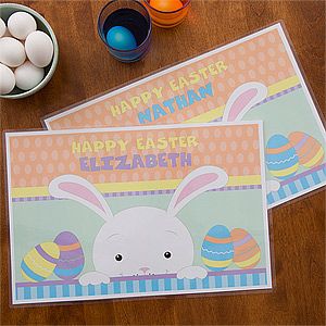 Personalized Easter Bunny Placemat for Kids