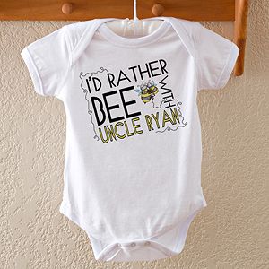 Personalized Baby Bodysuit   Id Rather Bee