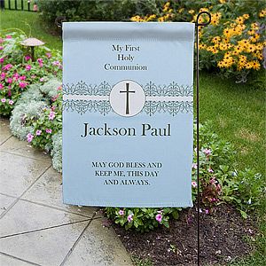 Personalized First Communion Garden Flag