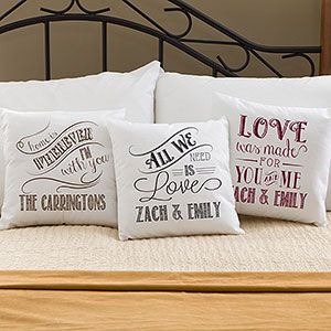 Personalized Throw Pillows   Romantic Love Quotes
