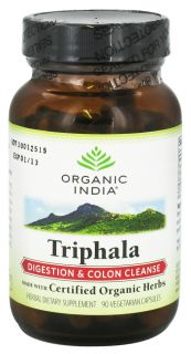 Organic India   Triphala Digestion & Colon Cleanse   90 Vegetarian Capsules