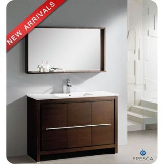 Fresca Allier 48 Wenge Brown Modern Bathroom Vanity with Mirror