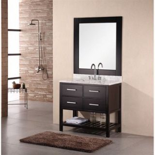 Design Element London 36 Bathroom Vanity with Open Bottom   Espresso