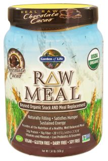 Garden of Life   Raw Meal Beyond Organic Snack and Meal Replacement Chocolate Cacao   1.34 lbs.