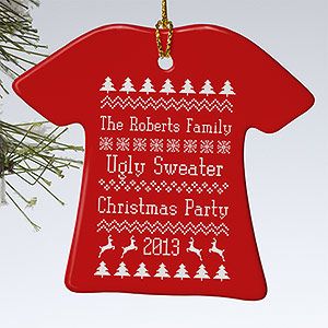 Personalized Christmas Ornaments   Ugly Holiday Sweater