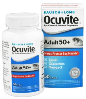 Bausch & Lomb   Ocuvite Adult 50+ with Lutein, Zeaxanthin and Omega 3   50 Softgels