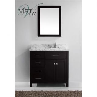 Virtu USA 36 Caroline Parkway Single Bathroom Vanity   Espresso