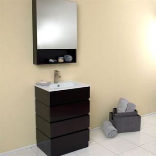 Fresca Amato Espresso Modern Bathroom Vanity with Medicine Cabinet