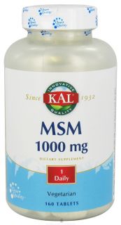 Kal   MSM 1000 mg.   160 Tablets