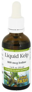 Natural Factors   Liquid Kelp 800 mcg.   1.6 oz.