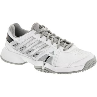adidas Barricade Team 3 adidas Mens Tennis Shoes White/Metallic Silver/Black
