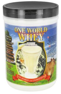 One World Whey   Protein Power Food Unflavored and Unsweetened   1 lb.