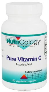 Nutricology   Pure Vitamin C Ascorbic Acid   100 Vegetarian Capsules