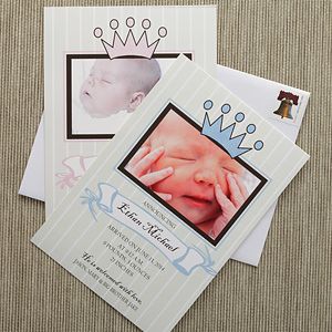 Photo Birth Announcements   Royal Welcome