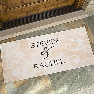 Large Personalized Doormats   Family Name Welcome Mat for Couples