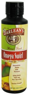 Barleans   Omega Swirl Omega 3 Fish Oil Mango Peach   8 oz.