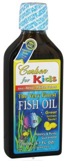 Carlson Labs   For Kids The Very Finest Norwegian Fish Oil Great Lemon Flavor   6.7 oz.