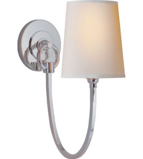 Thomas Obrien Reed 1 Light Wall Sconces in Polished Silver TOB2125PS NP