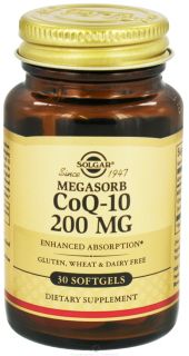 Solgar   Megasorb CoQ 10 200 mg.   30 Softgels