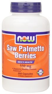 NOW Foods   Saw Palmetto Berries Mens Health 550 mg.   250 Capsules