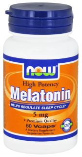 NOW Foods   Melatonin High Potency 5 mg.   60 Vegetarian Capsules